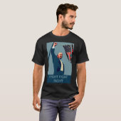Fight Fight Trump Posterized Hoop Afbeelding T-shirt (Voorkant volledig)