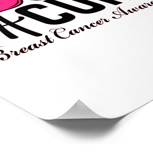 Fight For A Cure Breast Cancer Awareness Poster (Hoek)