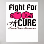 Fight For A Cure Breast Cancer Awareness Poster (Voorkant)