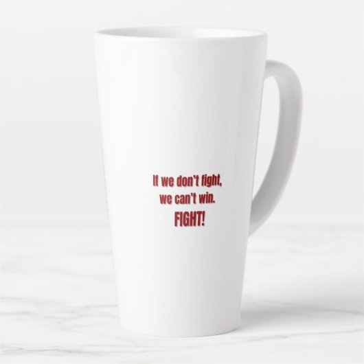 Fight for Freedom | Eren-Inspired Quote Design Latte Mok (Rechterhoek)