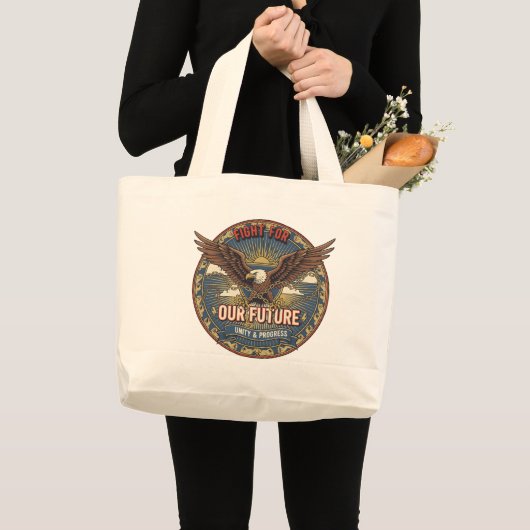 Fight for Our Future Jumbo Tote Grote Tote Bag (Voorkant (product))