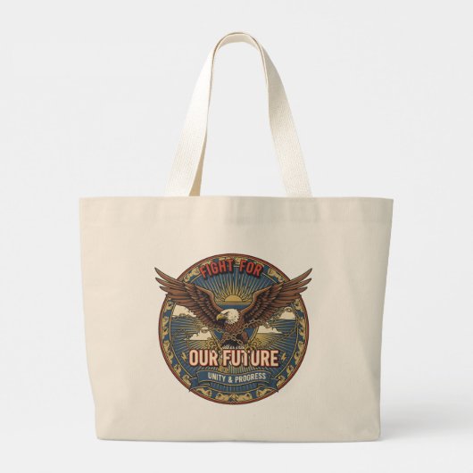 Fight for Our Future Jumbo Tote Grote Tote Bag (Achterkant)