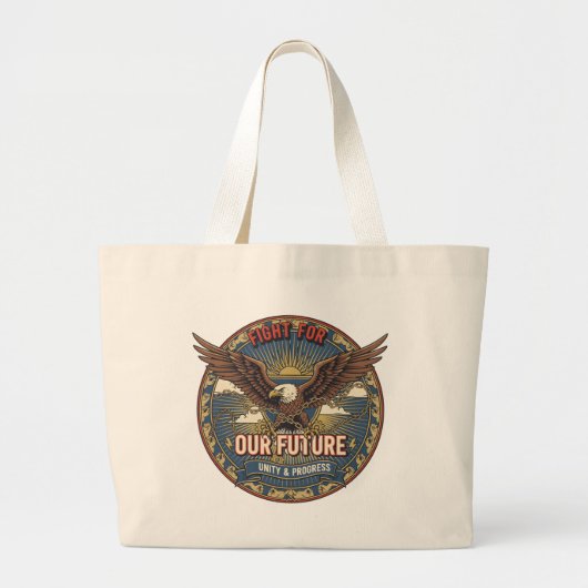 Fight for Our Future Jumbo Tote Grote Tote Bag (Voorkant)