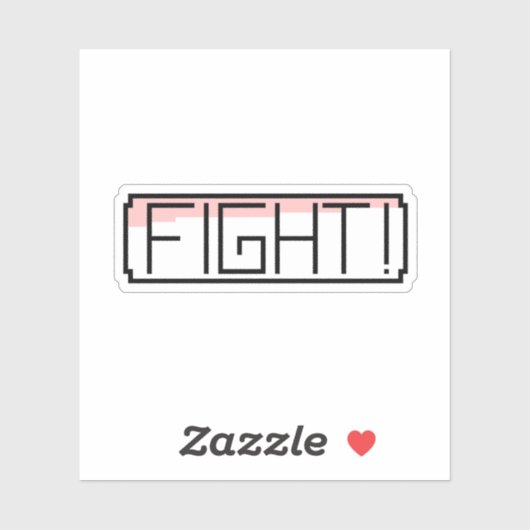 "Fight" Gamer Nostalgie Sticker (Vel)