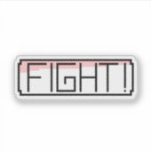 "Fight" Gamer Nostalgie Sticker (Voorkant)