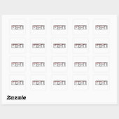 "Fight" Gamer Nostalgie  Vierkante Sticker (Vel)