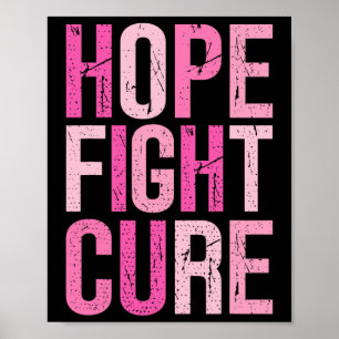 Fight Hope Cure In oktober Draag we Pink Breast Ca Poster