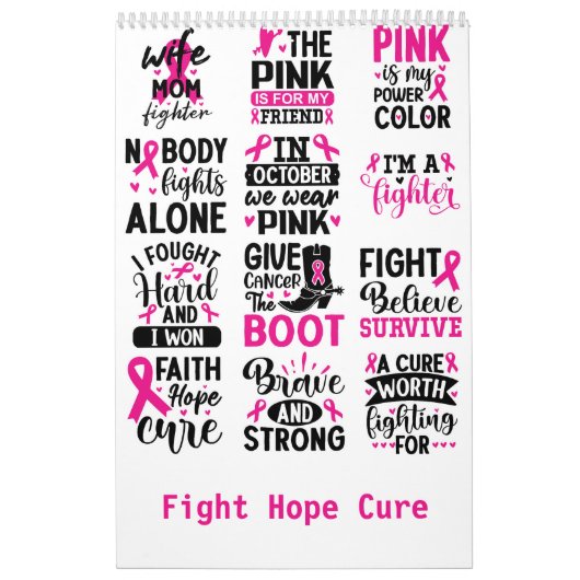 Fight Hope Cure Kalender (Hoes)