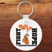 Fight Hope Win - Leukemie Sleutelhanger (Voorkant)