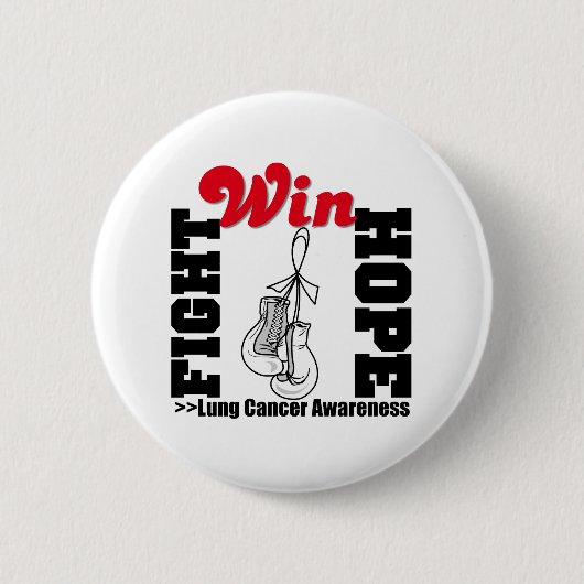 Fight Hope Win - Lung Cancer Ronde Button 5,7 Cm (Voorkant)