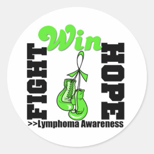 Fight Hope Win - Lymfoom Ronde Sticker