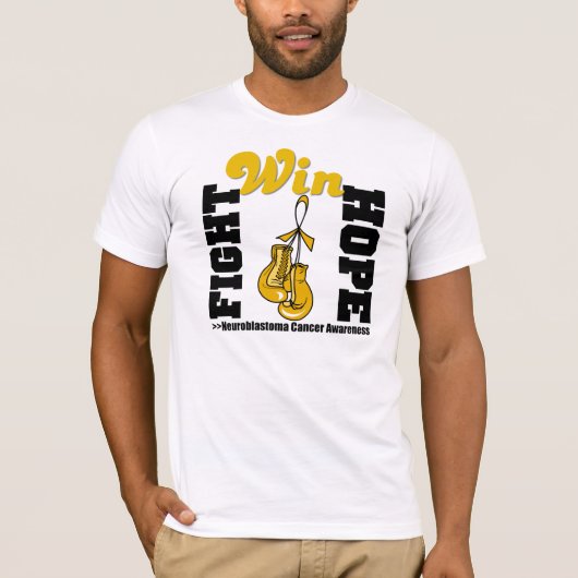 Fight Hope Win - Neuroblastoma Cancer T-shirt (Voorkant)