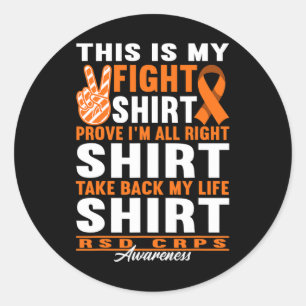 Fight I Reflex Dystrophy Pain Syndrome RSD CRPS 1 Ronde Sticker