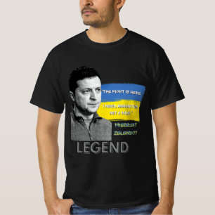 Fight Is Here Oekraïne President Zelensky Legen T-shirt