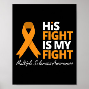 Fight is mijn gevecht MS Awareness Sinaasappel Rib Poster