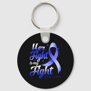 Fight is My Fight Alopecia Awareness Warrior Ribbo Sleutelhanger