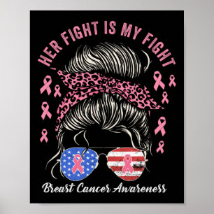 Fight Is My Fight Borstkanker Bewustzijn Pink Rib Poster