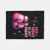 Fight Is My Fight Boxing Handschoenen Borstkanker  Fleece Deken (Voorkant (Horizontaal))