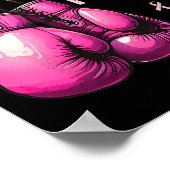 Fight Is My Fight Boxing Handschoenen Borstkanker  Poster (Hoek)