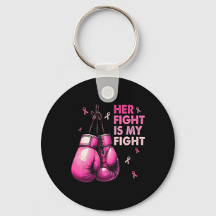 Fight Is My Fight Boxing Handschoenen Borstkanker  Sleutelhanger