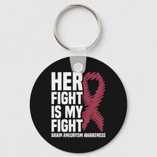 Fight is My Fight Brain Aneurysm Awareness 1 Sleutelhanger (Voorkant)
