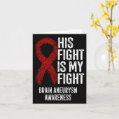 Fight is My Fight Brain Aneurysm Awareness 2 Kaart (Gele Bloem)