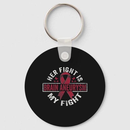 Fight is My Fight Brain Aneurysm Awareness 2 Sleutelhanger (Voorkant)