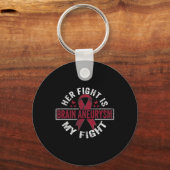 Fight is My Fight Brain Aneurysm Awareness 2 Sleutelhanger (Voorkant)