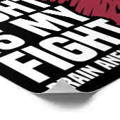 Fight is My Fight Brain Aneurysm Awareness 3 Poster (Hoek)
