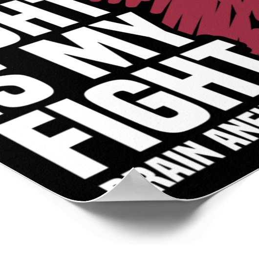 Fight is My Fight Brain Aneurysm Awareness 3 Poster (Hoek)