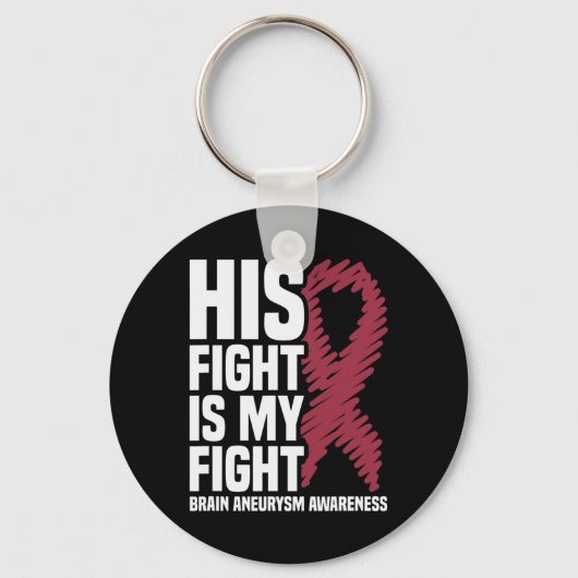Fight is My Fight Brain Aneurysm Awareness 3 Sleutelhanger (Voorkant)