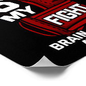 Fight Is My Fight Brain Aneurysm Awareness Support Poster (Hoek)