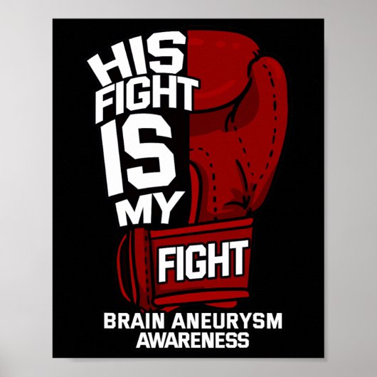 Fight Is My Fight Brain Aneurysm Awareness Support Poster (Voorkant)