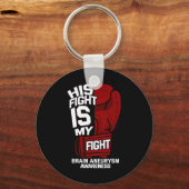 Fight Is My Fight Brain Aneurysm Awareness Support Sleutelhanger (Voorkant)