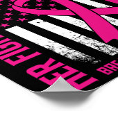 Fight Is My Fight Ik Draag Roze Moeder Borstkanker Poster (Hoek)