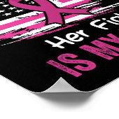 Fight Is My Fight Ik Draag Roze Zuster Borstkanker Poster (Hoek)