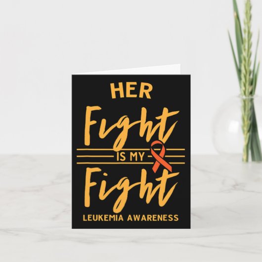 Fight is My Fight Leukemia Awareness 2 Kaart (Voorkant)
