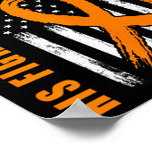 Fight is My Fight Nephew Leukemie Awareness Flag G Poster (Hoek)