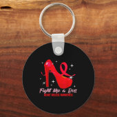 Fight Like A Boss Heart Health Heart Disease Aware Sleutelhanger (Voorkant)
