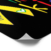 Fight Like Kid Gold Ribbon Childhood Cancer Awaren Poster (Hoek)