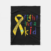 Fight like Kind Gold Ribbon Childhood Cancer Aware Fleece Deken (Voorkant)