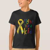 Fight like Kind Gold Ribbon Childhood Cancer Aware T-shirt (Voorkant)
