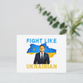 Fight Like Oekrainian I stand with Ukraine Volodym Briefkaart (Staand voorkant)