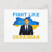 Fight Like Oekrainian I stand with Ukraine Volodym Briefkaart (Voorkant)