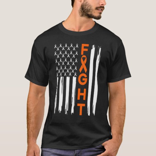 Fight Lungs Overlevende Amerikaanse vlag COPD Awar T-shirt (Voorkant)
