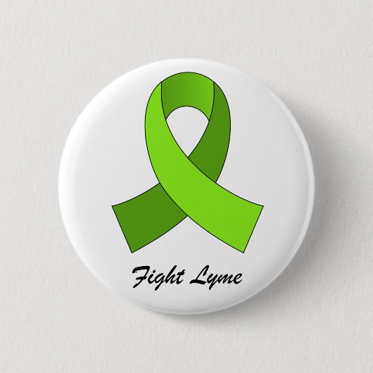 Fight Lyme Ribbon Pin Ronde Button 5,7 Cm (Voorkant)