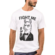 "Fight Me" - Dramatische Llama in Tuxedo T-shirt