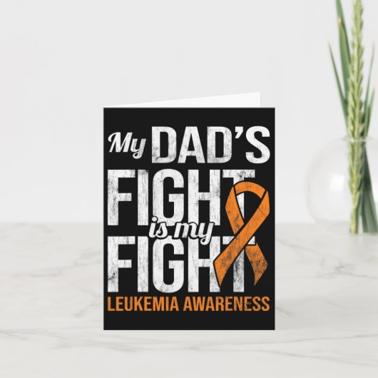 Fight My Fight Leukemia Awareness Leukemiekanker Kaart (Voorkant)