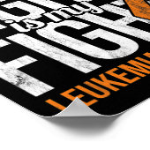 Fight My Fight Leukemia Awareness Leukemiekanker Poster (Hoek)