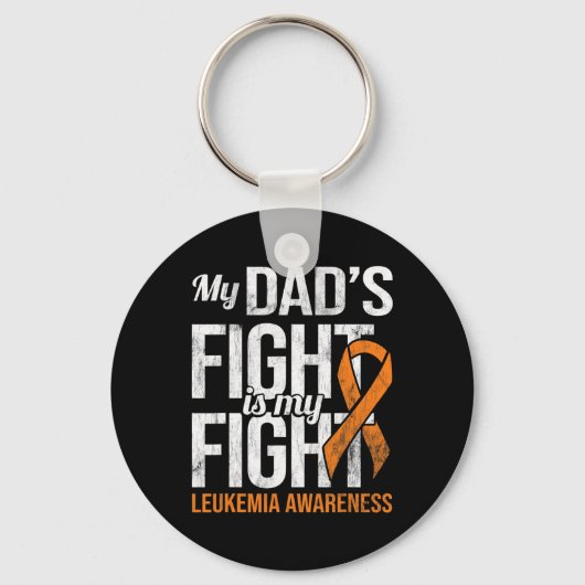 Fight My Fight Leukemia Awareness Leukemiekanker Sleutelhanger (Voorkant)